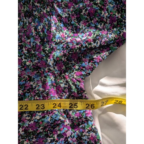 AVA VIV Tops Womens 1X Blouse Multi Floral Balloon Long Sleeve Boho Chic Cottage - Picture 12 of 13